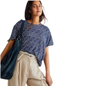 We The Free - Blue and White Patterned Shirt